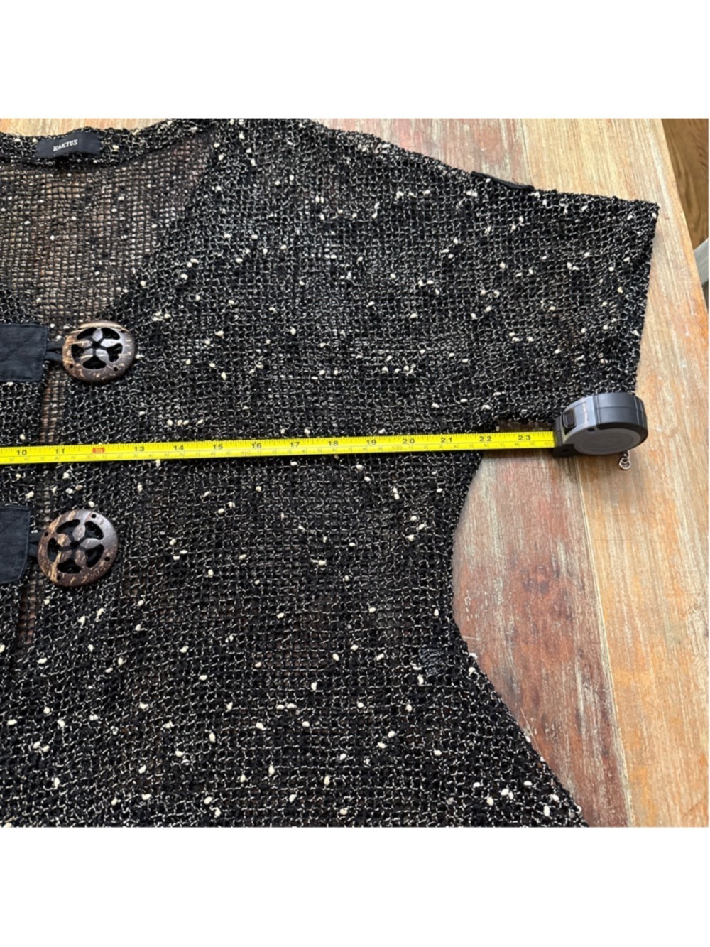 Kaktus Black Crochet Cardigan Large - Picture 10 of 14